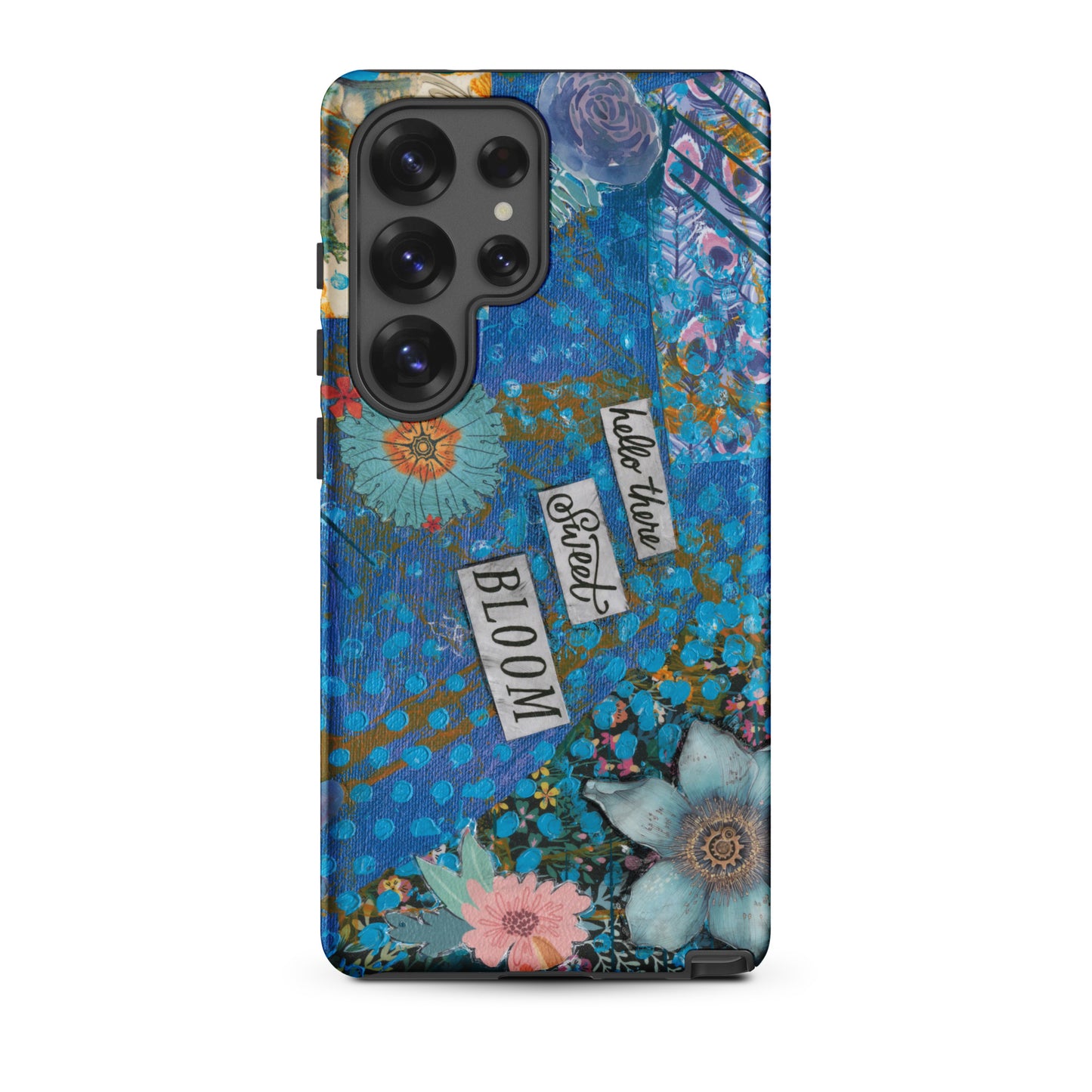 Funda de Teléfono Floral Azul | "Hola, Dulce Flor" | Samsung