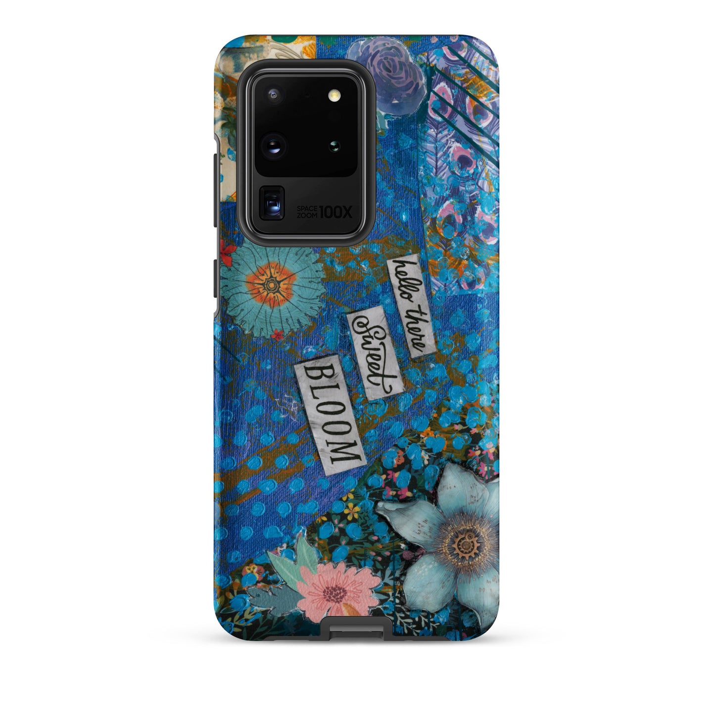 Funda de Teléfono Floral Azul | "Hola, Dulce Flor" | Samsung