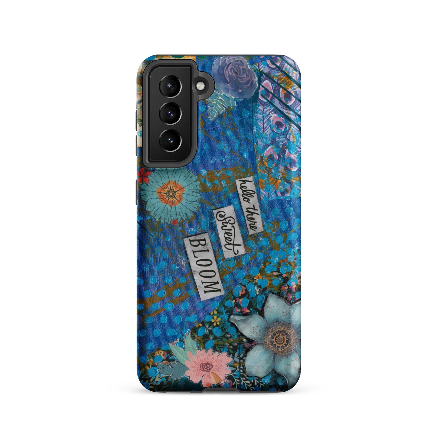 Funda de Teléfono Floral Azul | "Hola, Dulce Flor" | Samsung