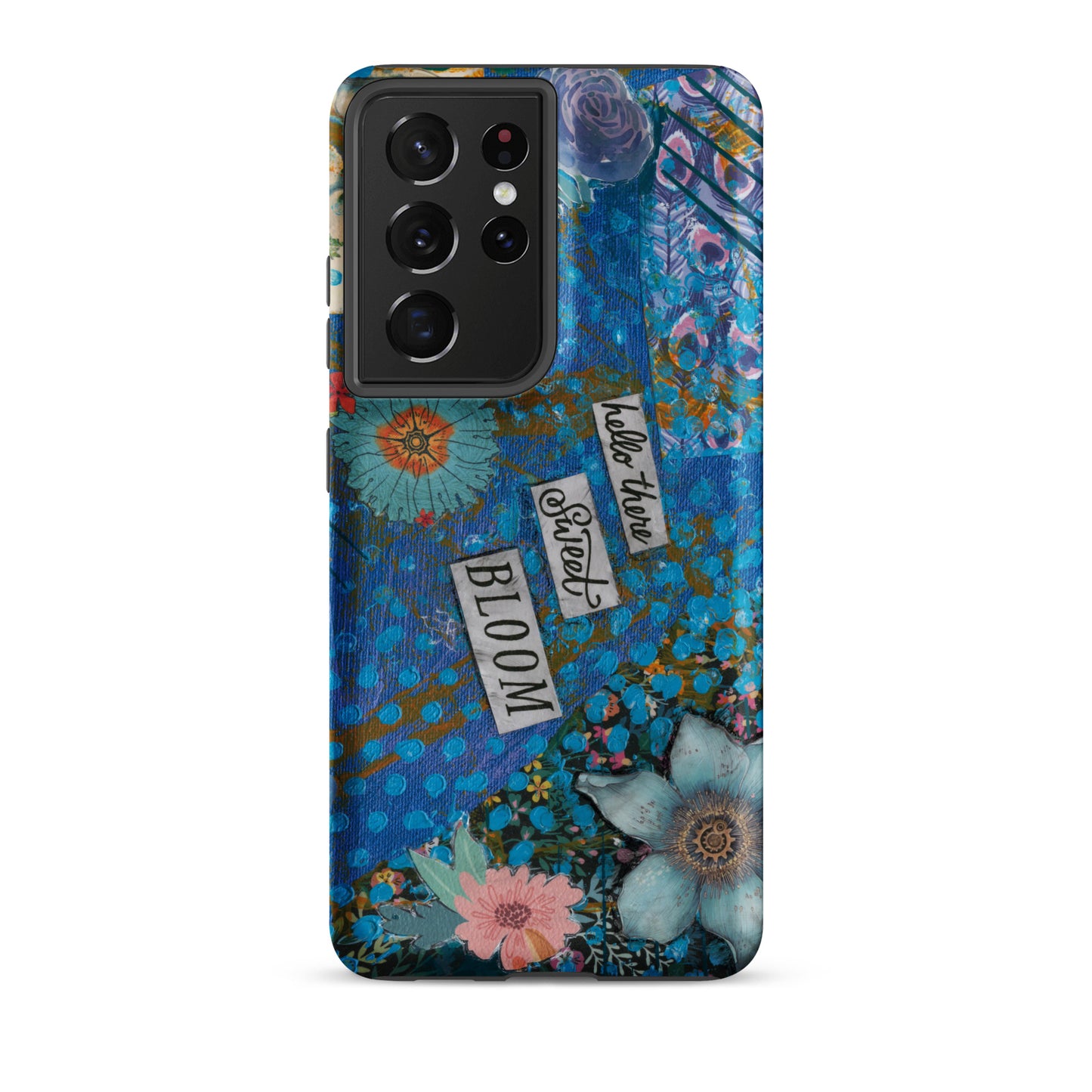 Funda de Teléfono Floral Azul | "Hola, Dulce Flor" | Samsung