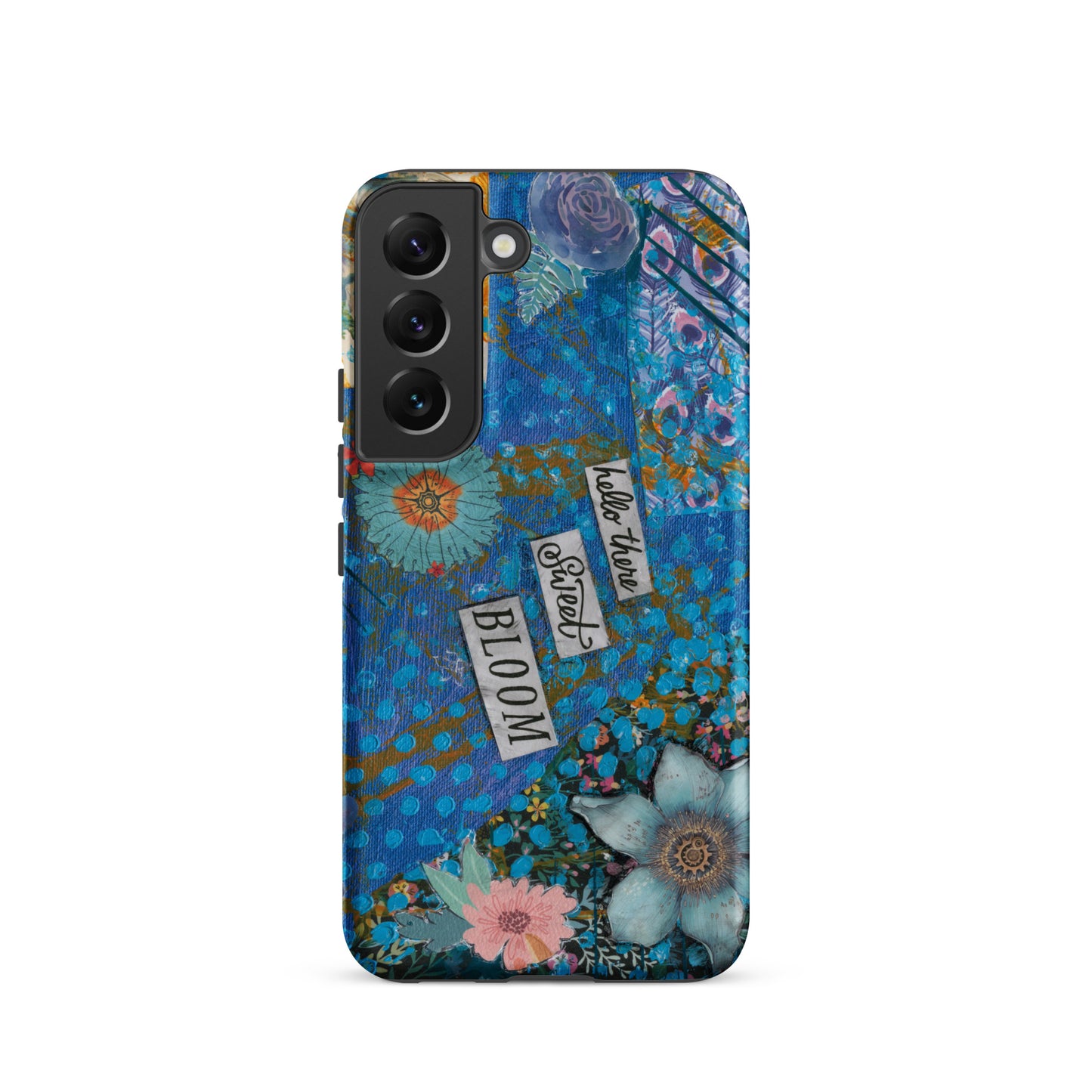 Funda de Teléfono Floral Azul | "Hola, Dulce Flor" | Samsung