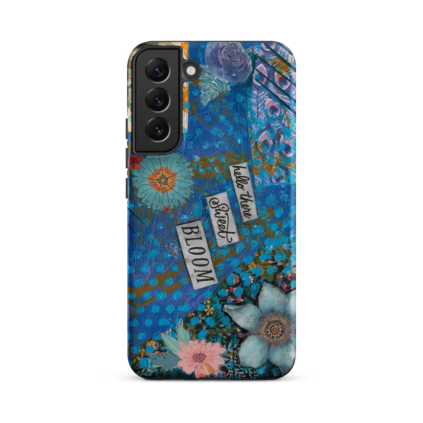 Funda de Teléfono Floral Azul | "Hola, Dulce Flor" | Samsung
