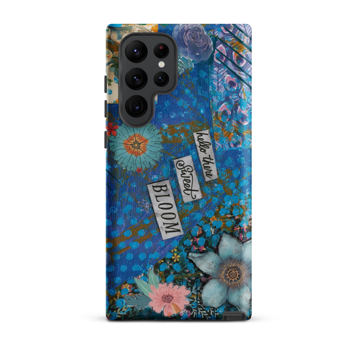 Funda de Teléfono Floral Azul | "Hola, Dulce Flor" | Samsung