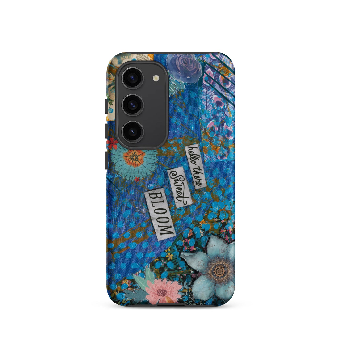 Funda de Teléfono Floral Azul | "Hola, Dulce Flor" | Samsung