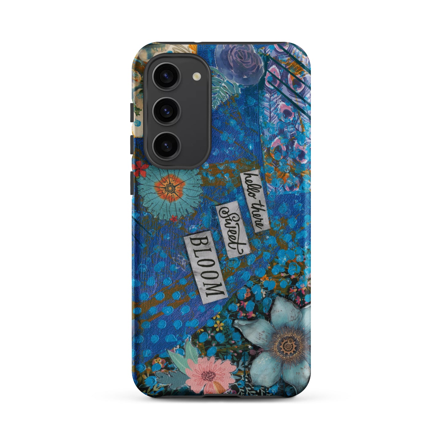 Funda de Teléfono Floral Azul | "Hola, Dulce Flor" | Samsung