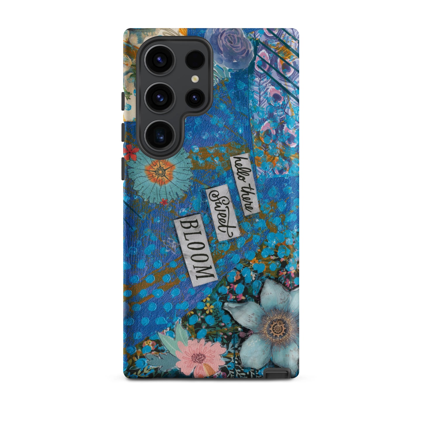 Funda de Teléfono Floral Azul | "Hola, Dulce Flor" | Samsung