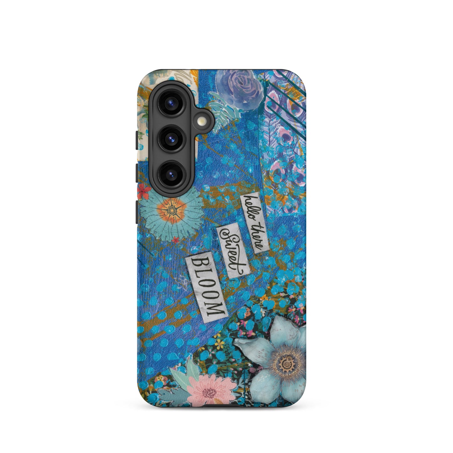 Funda de Teléfono Floral Azul | "Hola, Dulce Flor" | Samsung