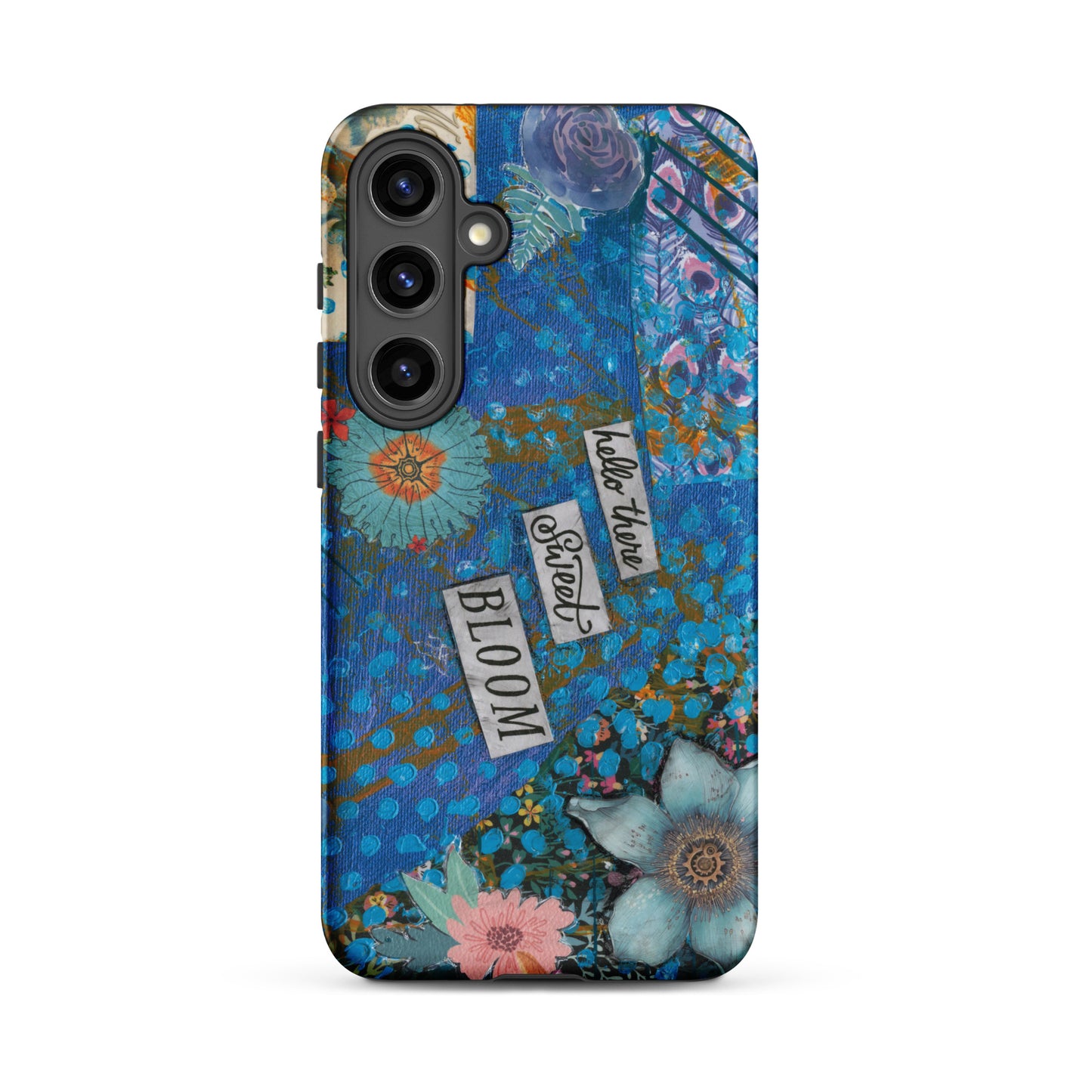 Funda de Teléfono Floral Azul | "Hola, Dulce Flor" | Samsung