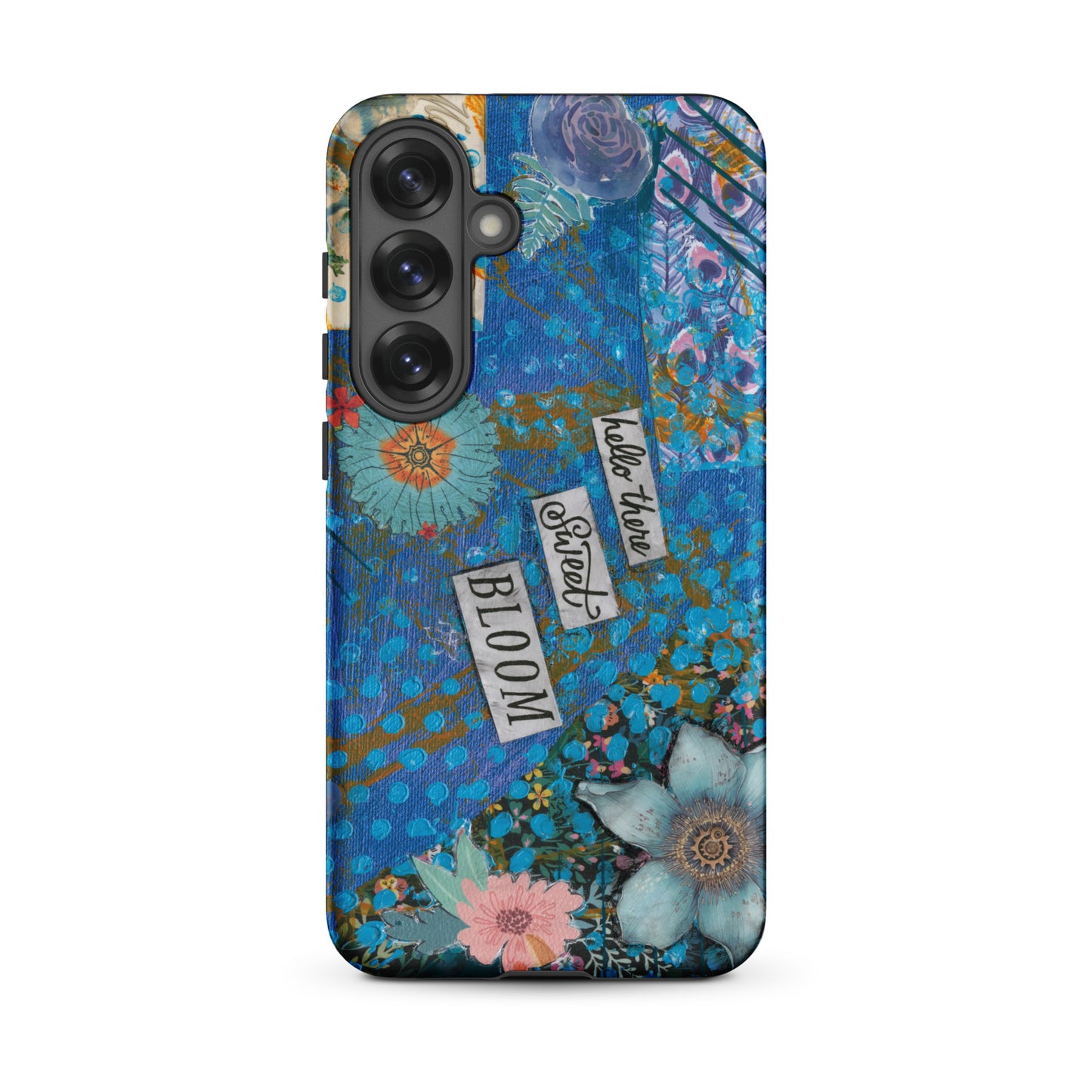 Funda de Teléfono Floral Azul | "Hola, Dulce Flor" | Samsung