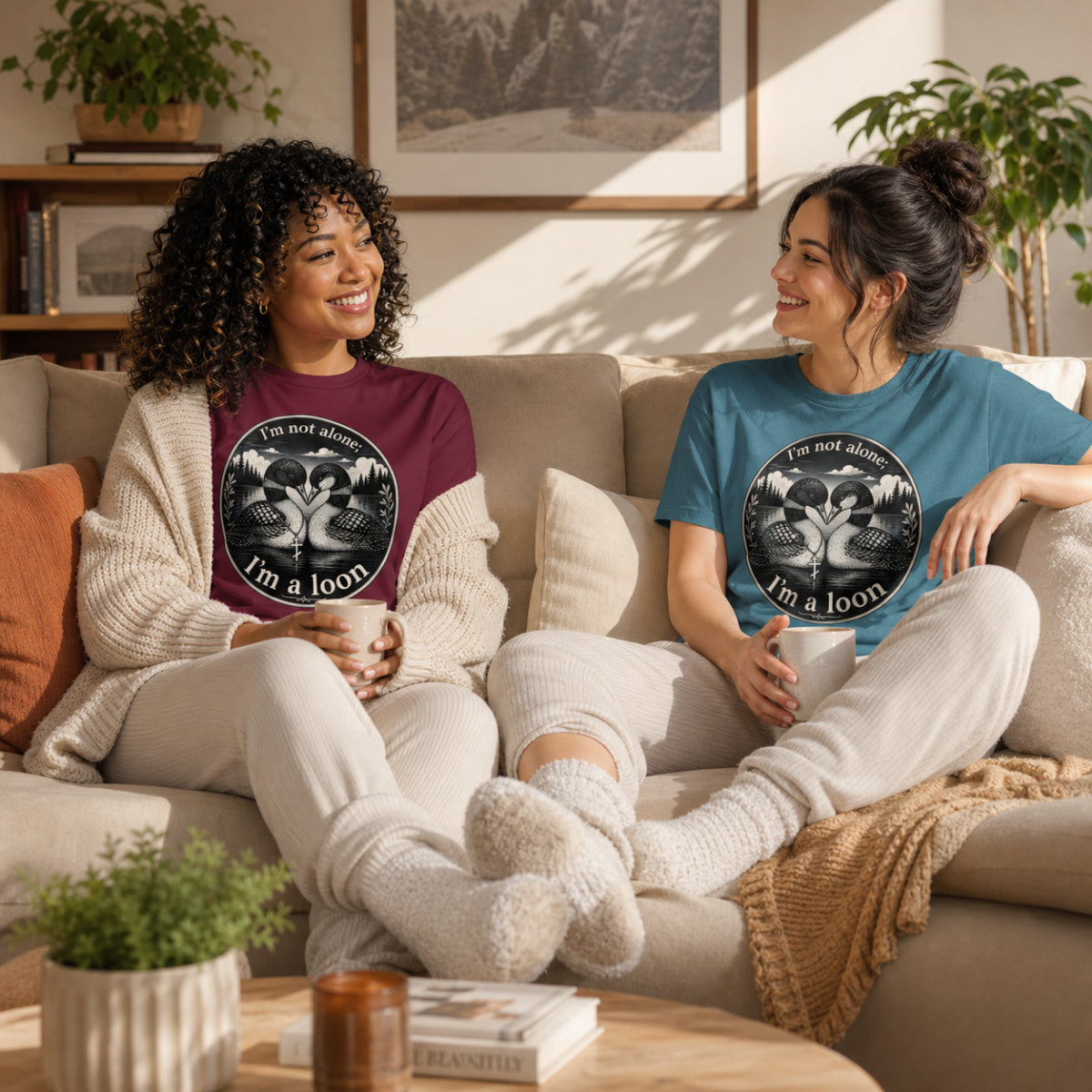 I’m Not Alone, I’m a Loon | Women’s Graphic Tee | Justine Light Creations